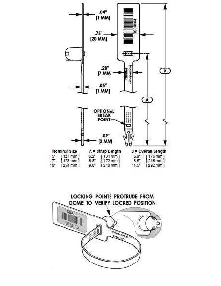 Precinto Poly Check Azul
