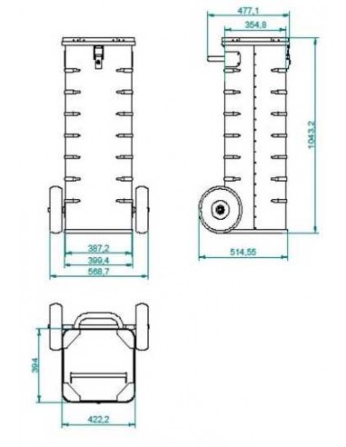 Contenedor reciclable  140 L.