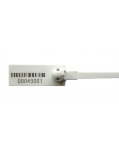 Precinto Poly Check Blanco con Código de Barras