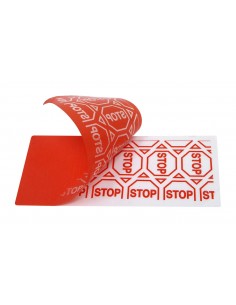 Etiqueta de Seguridad 70x30 Rojo | Sin Numerar 2