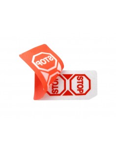 Etiqueta de Seguridad 25x12 Rojo | Sin Numerar