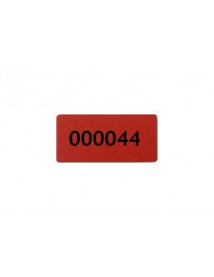 Etiqueta de Seguridad 25x12 Rojo