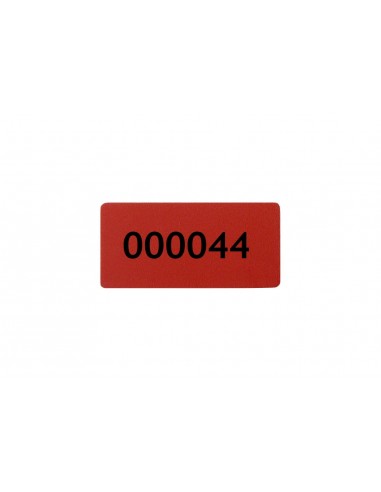 Etiqueta de Seguridad 25x12 Rojo