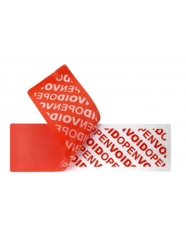 Etiqueta de Seguridad 85x25 Rojo | Sin Numerar