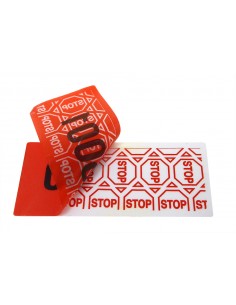 Etiqueta de Seguridad 70x30 Rojo 2