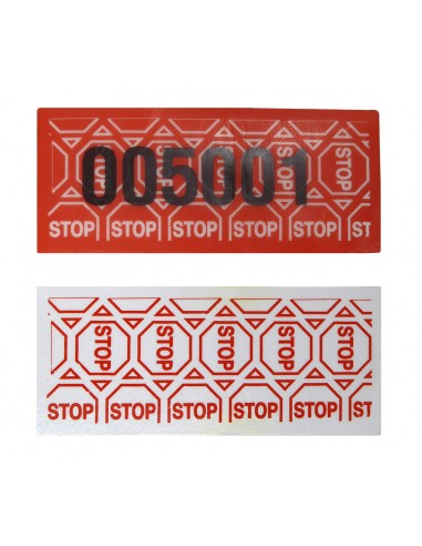 Etiqueta de Seguridad 70x30 Rojo